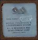 KLH 14 B Badge