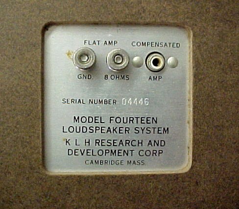 KLH 14 Rear Badge