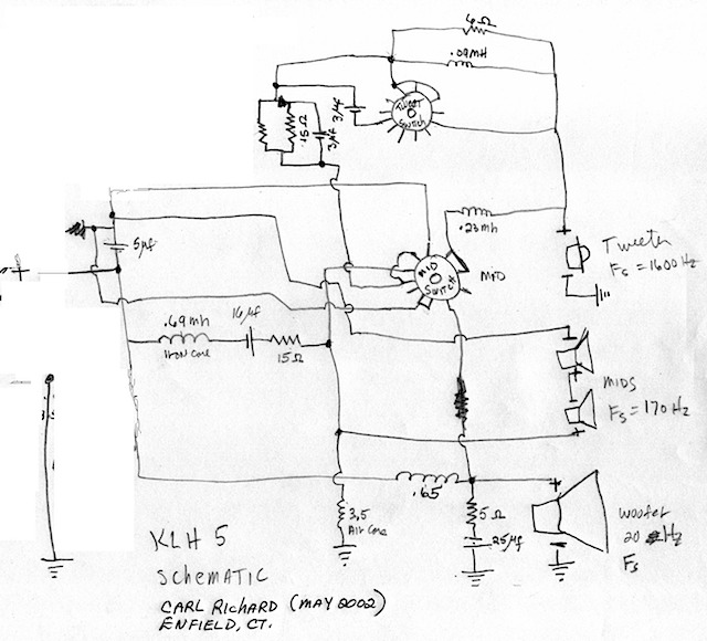 KLH model 5 schmetic